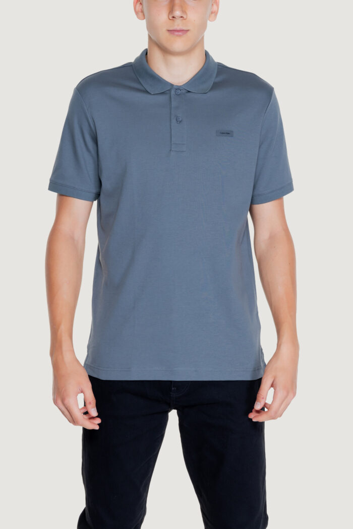 Polo manica corta Calvin Klein liquid touch Grigio