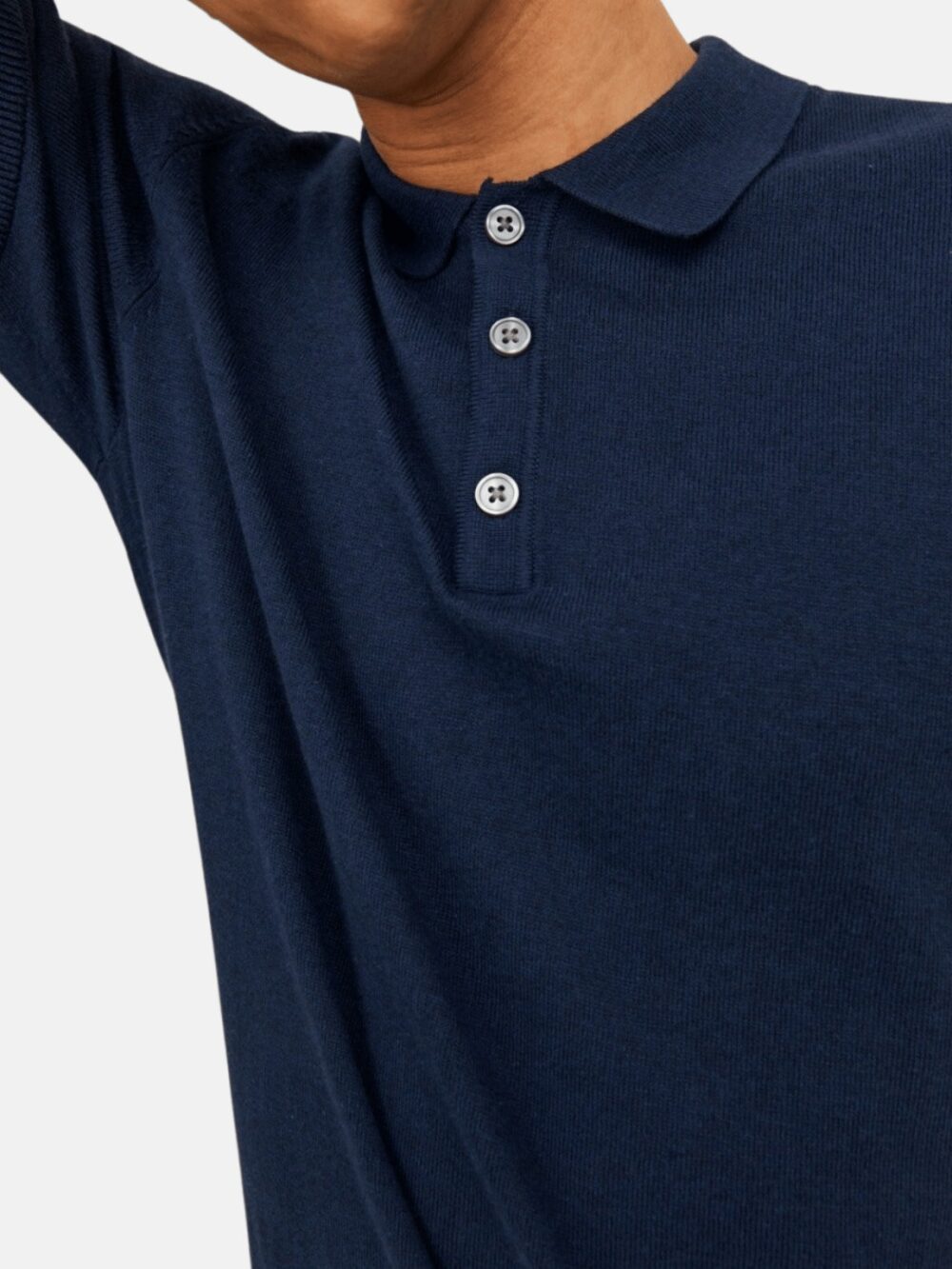 Polo manica corta Jack Jones jpremil knit polo s/s sn Blu - Foto 4