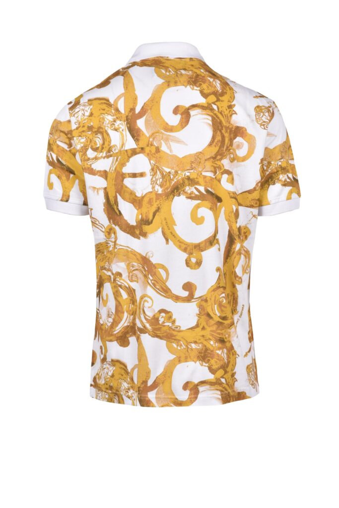 Polo manica corta Versace Jeans Couture  BIANCO/GIALLO