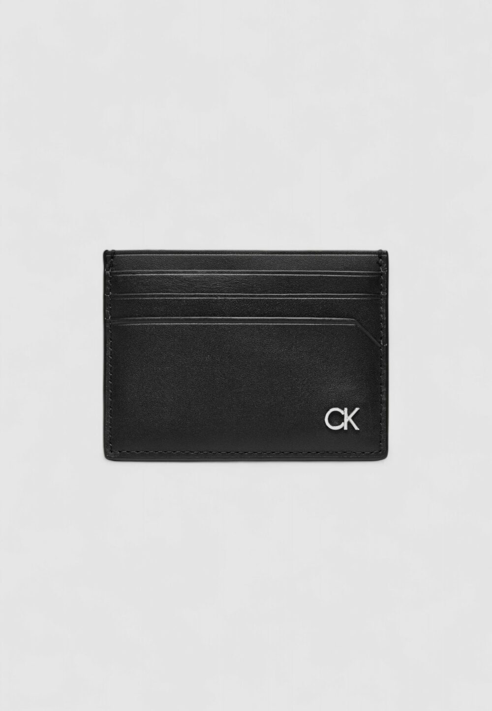 Portacarte Calvin Klein metal ck cardholder 6cc Nero - Foto 1