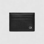 Portacarte Calvin Klein metal ck cardholder 6cc Nero - Foto 1