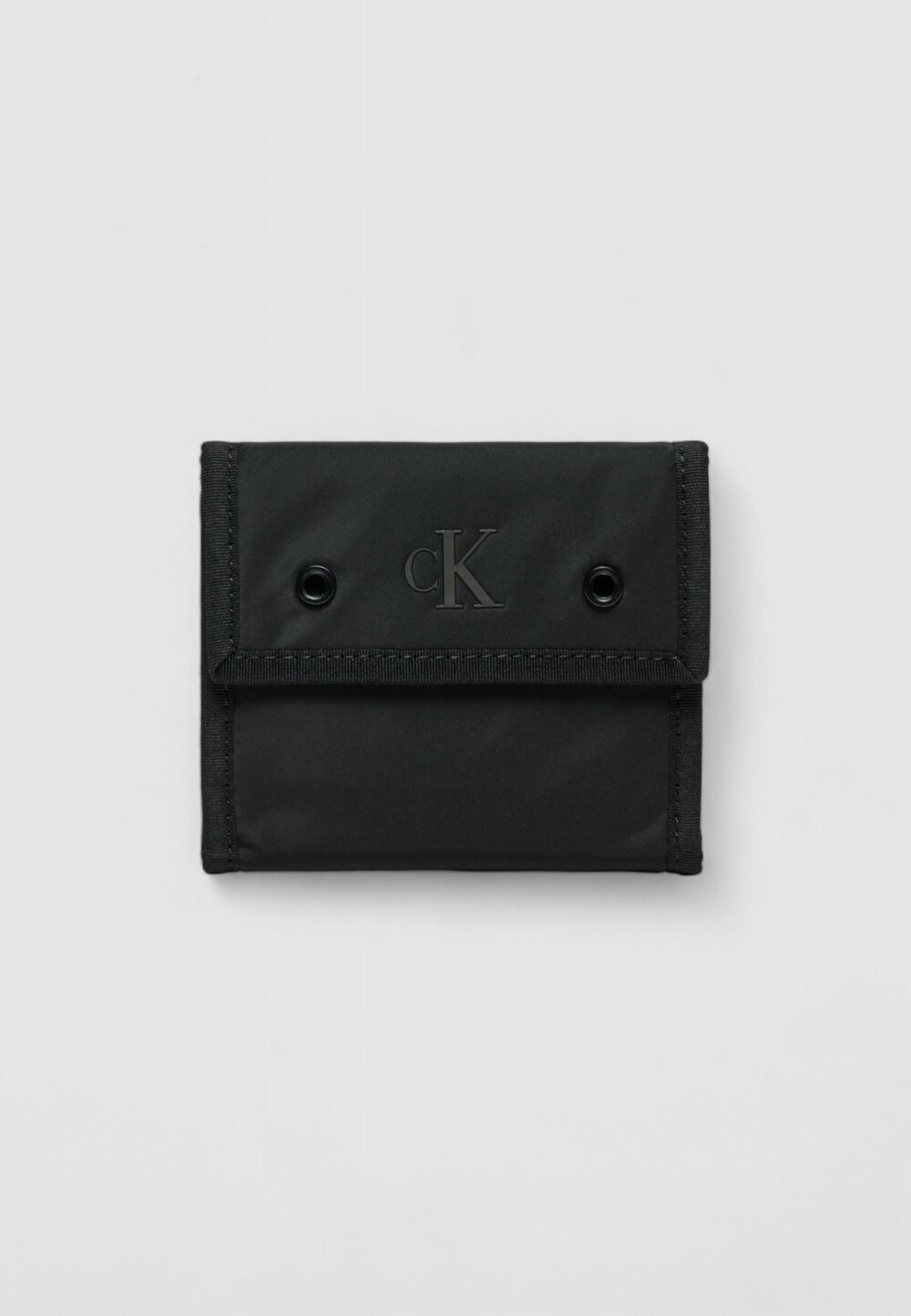 Portafoglio con portamonete Calvin Klein Jeans over webbing velcro wallet Nero - Foto 1