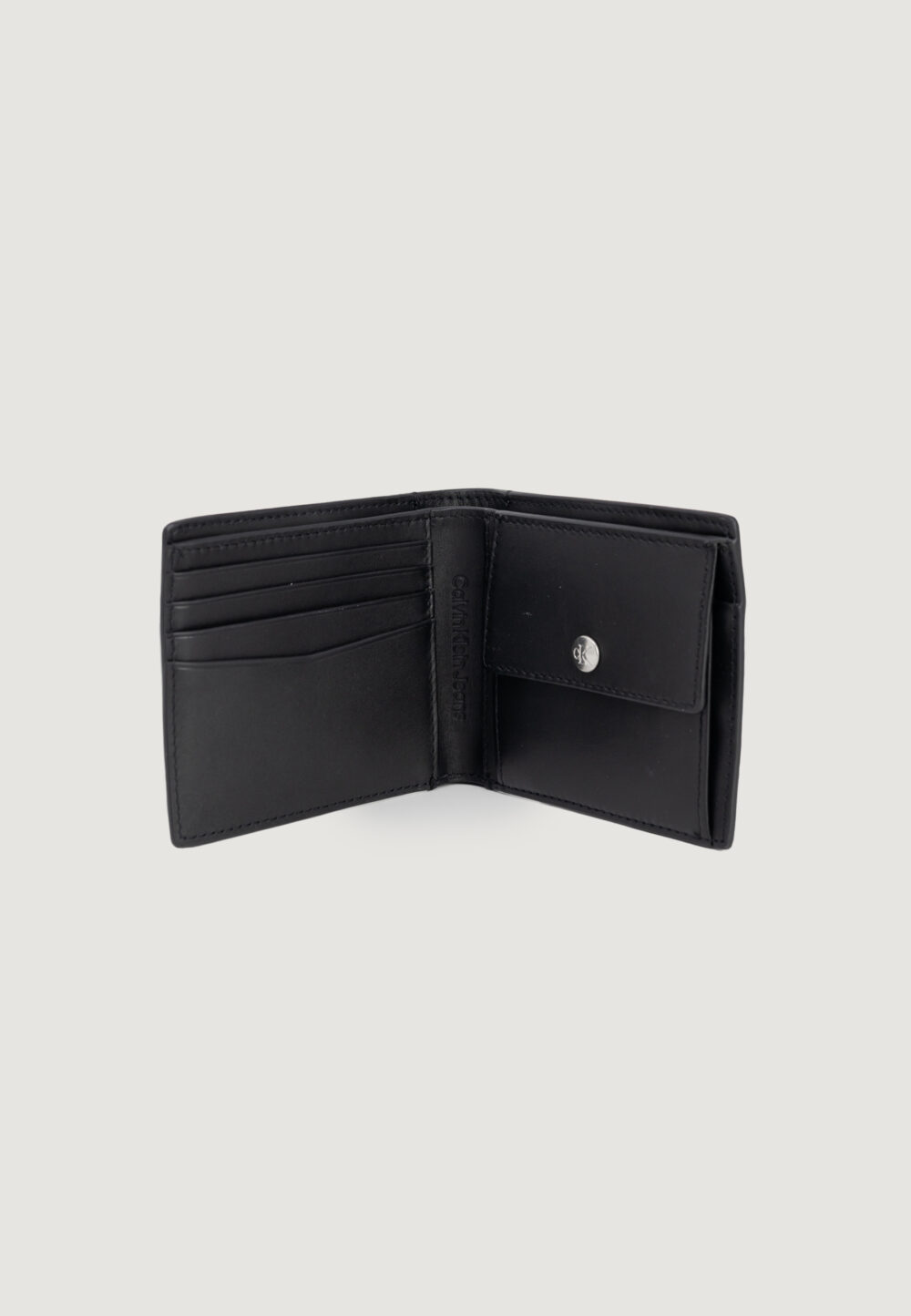 Portafoglio con portamonete Calvin Klein aop emboss bifold w/coin Nero - Foto 3