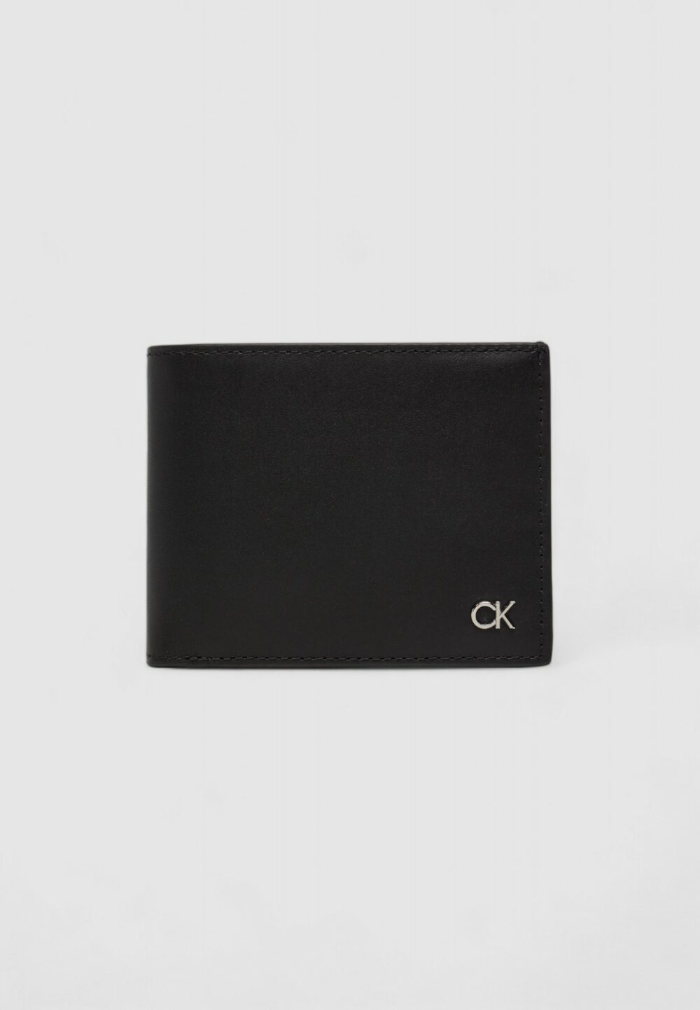 Portafoglio con portamonete Calvin Klein metal ck bifold 5cc w/coin Nero - Foto 1