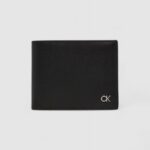 Portafoglio con portamonete Calvin Klein metal ck bifold 5cc w/coin Nero - Foto 1