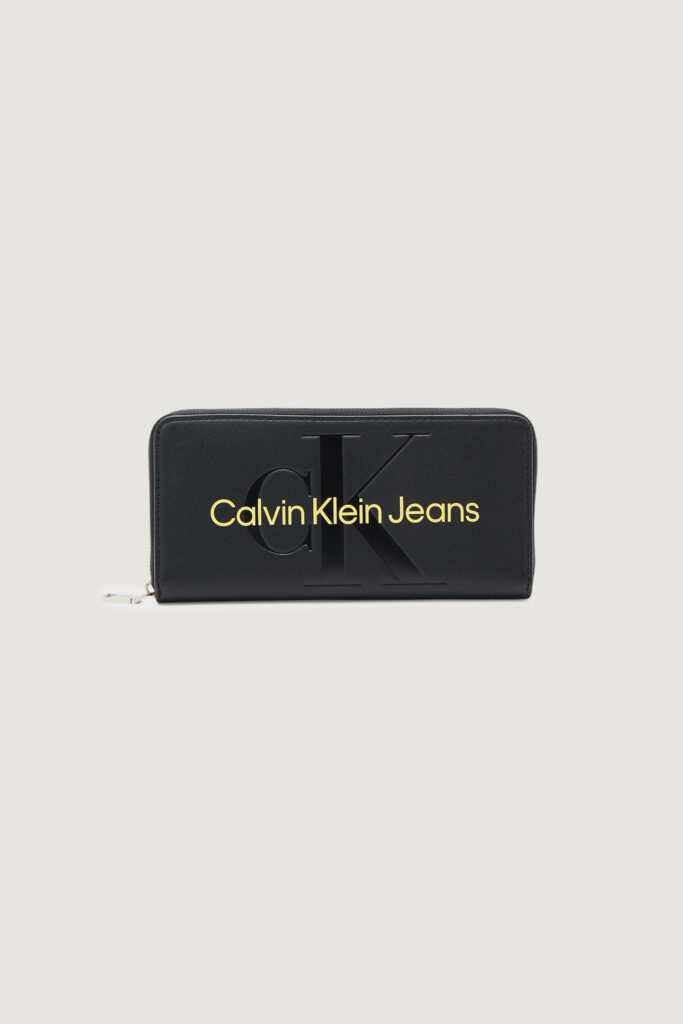 Portafoglio grande Calvin Klein Jeans zip around Giallo