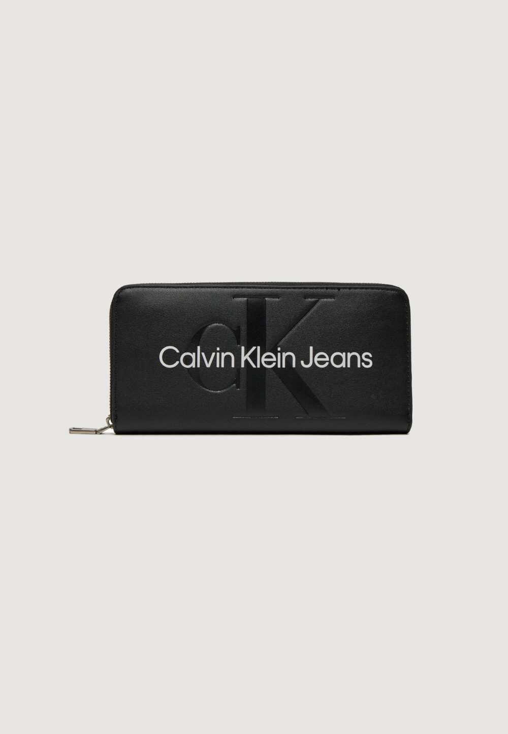 Portafoglio grande Calvin Klein Jeans sculpted zip around mono Nero - Foto 1