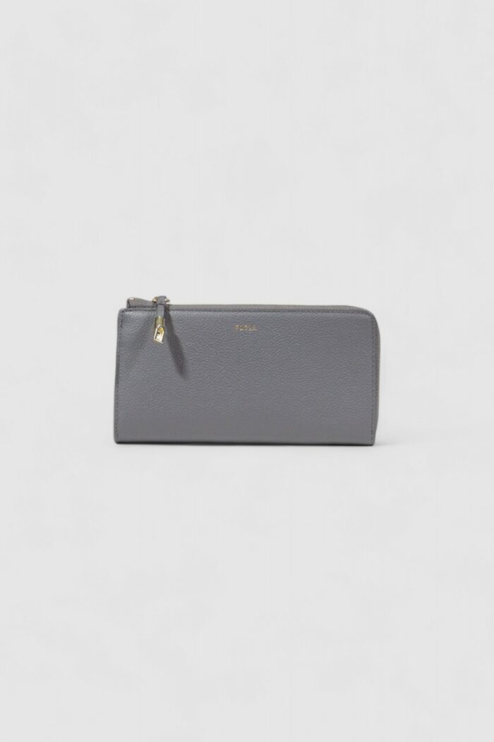 Portafoglio grande Furla goccia l zip around Grigio