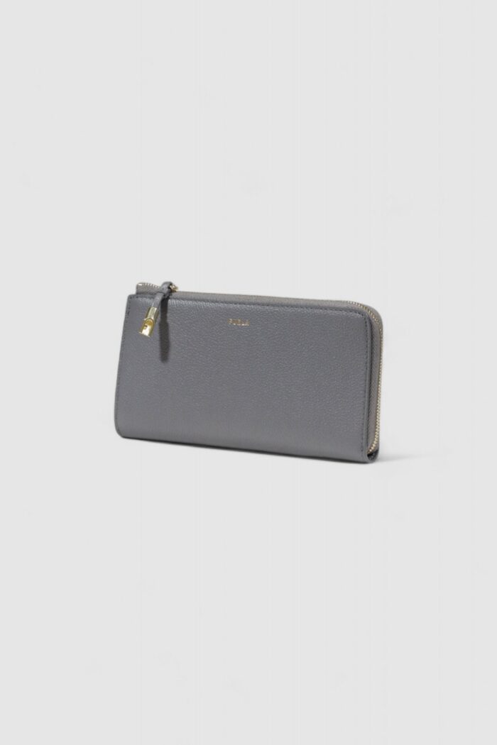 Portafoglio grande Furla goccia l zip around Grigio