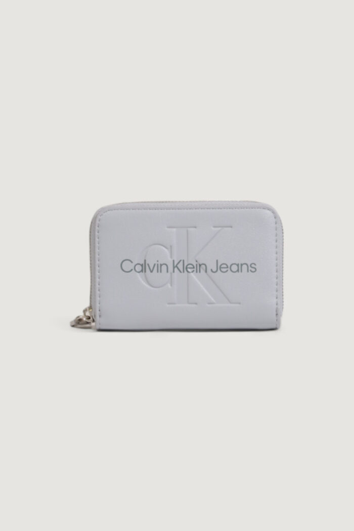 Portafoglio piccolo Calvin Klein Jeans sculpted med zip around mono Grigio