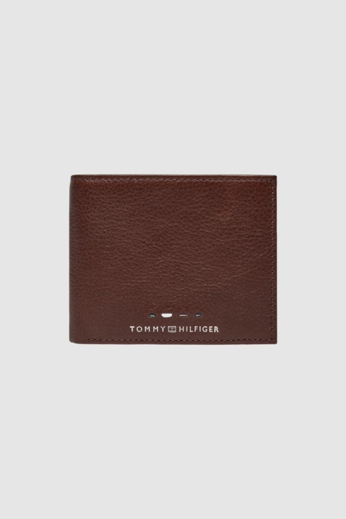 Portafoglio senza portamonete Tommy Hilfiger th premium mini cc wallet Marrone