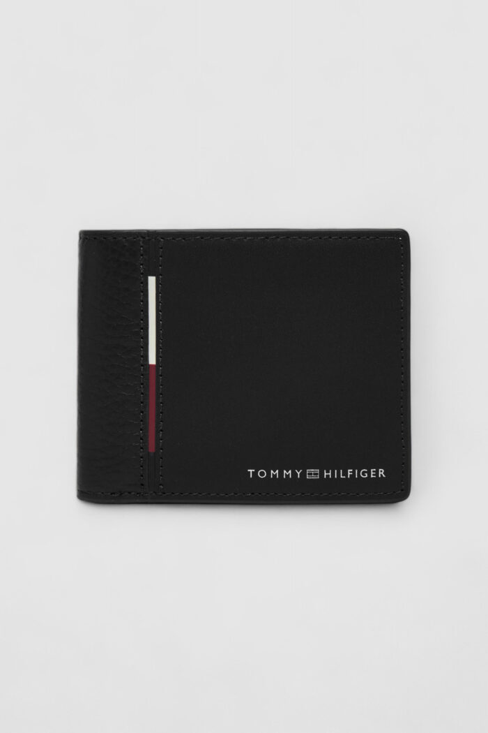 Portafoglio senza portamonete Tommy Hilfiger th casual mini cc wallet Nero