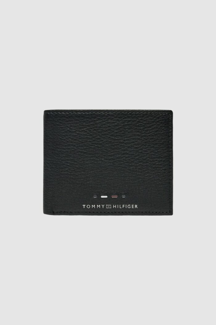 Portafoglio senza portamonete Tommy Hilfiger th premium mini cc wallet Nero