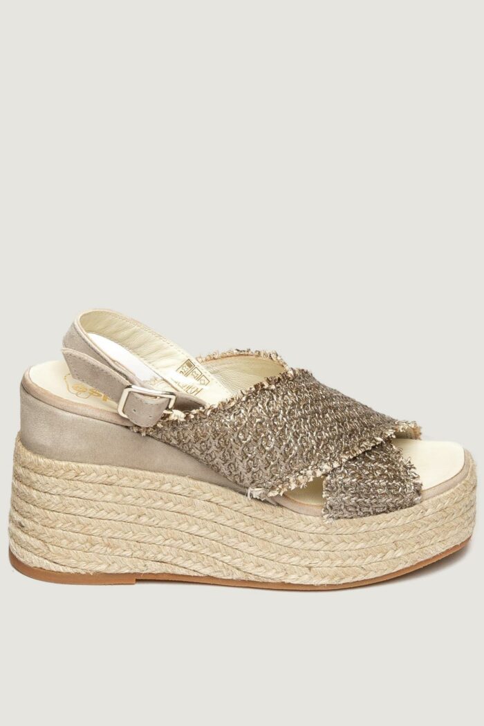 Scarpe con tacco Espadrilles ella rafia Bronzo