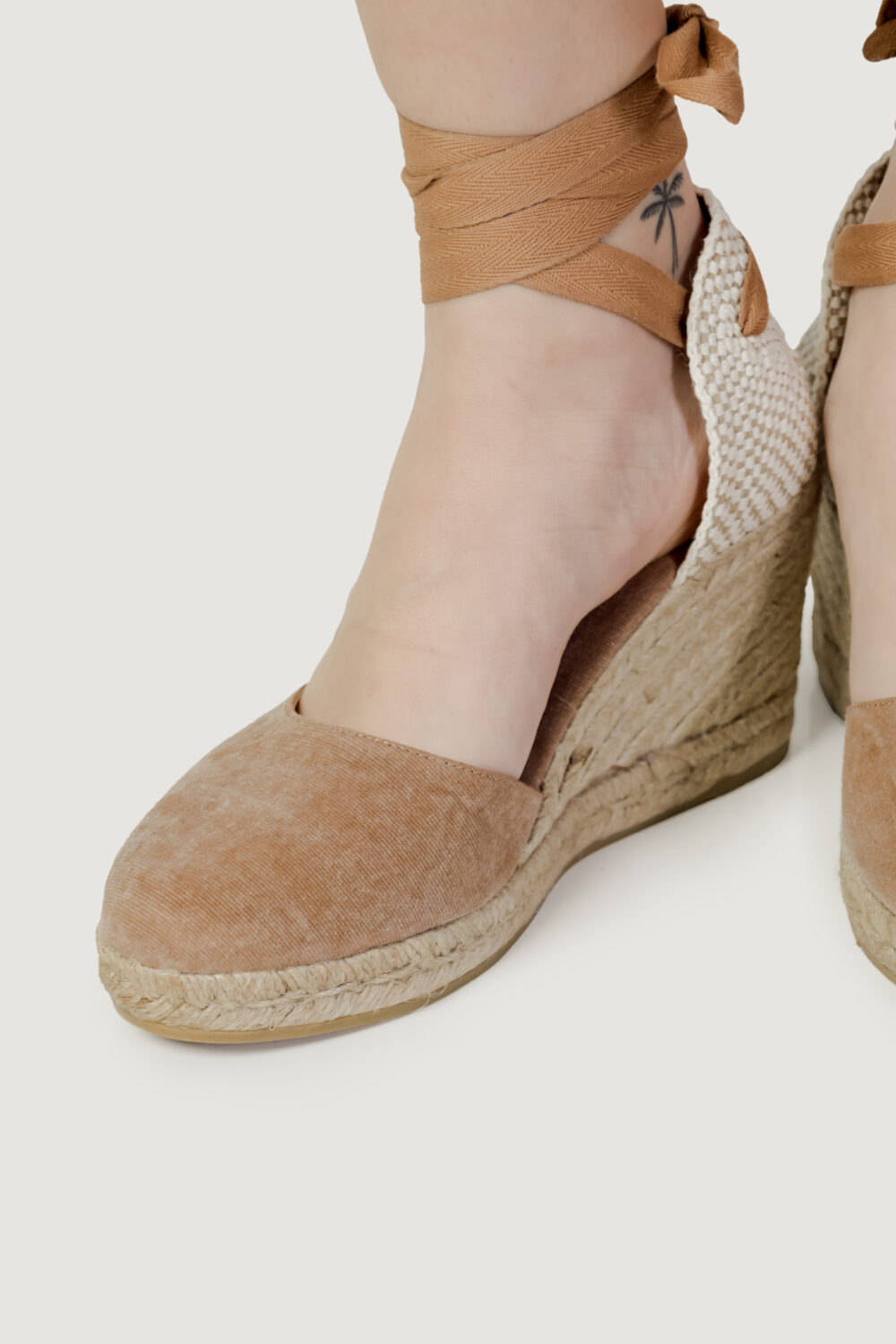 Scarpe con tacco Espadrilles colin stone wash espadrilles almendra Marrone - Foto 4