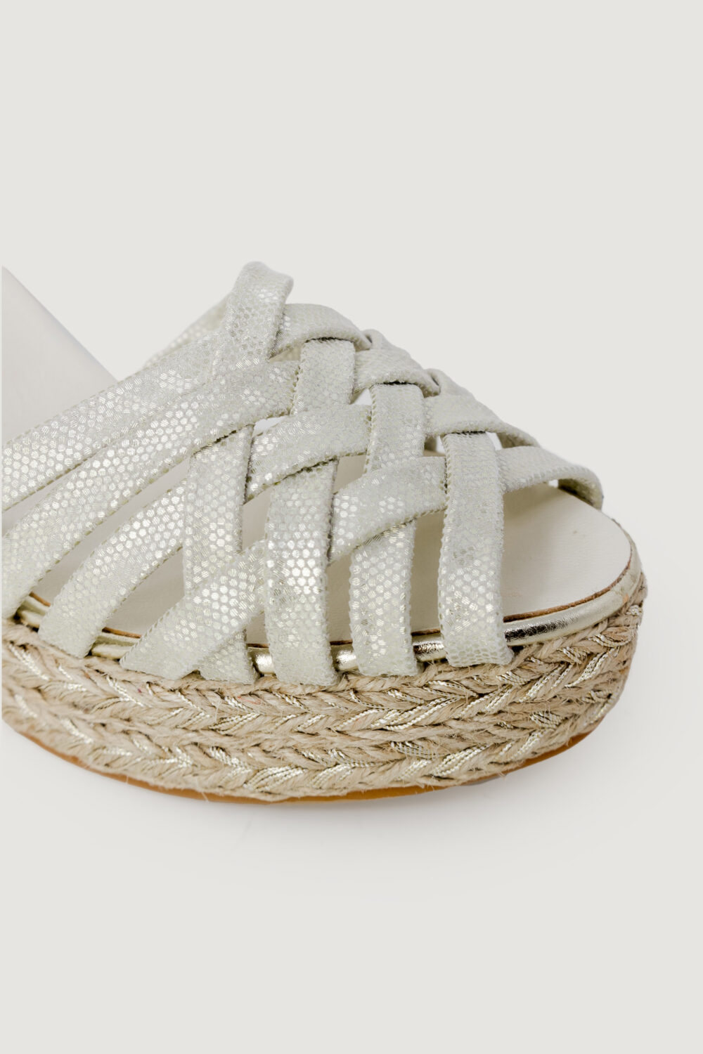 Scarpe con tacco Espadrilles ale afro espadrilles platino Platino - Foto 2