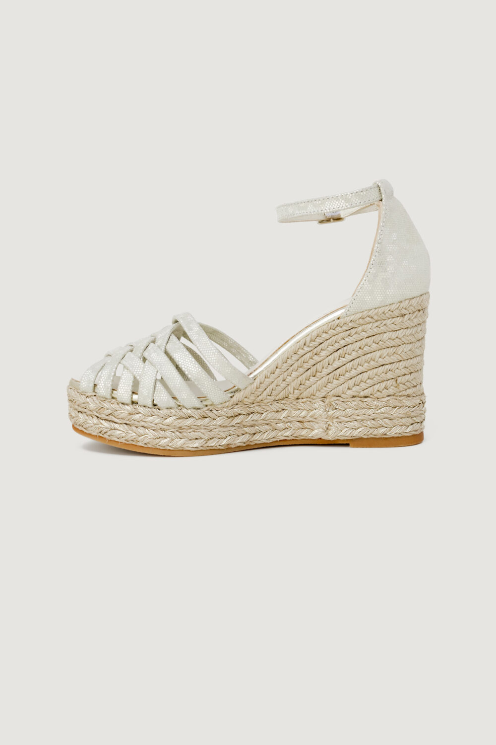 Scarpe con tacco Espadrilles ale afro espadrilles platino Platino - Foto 3