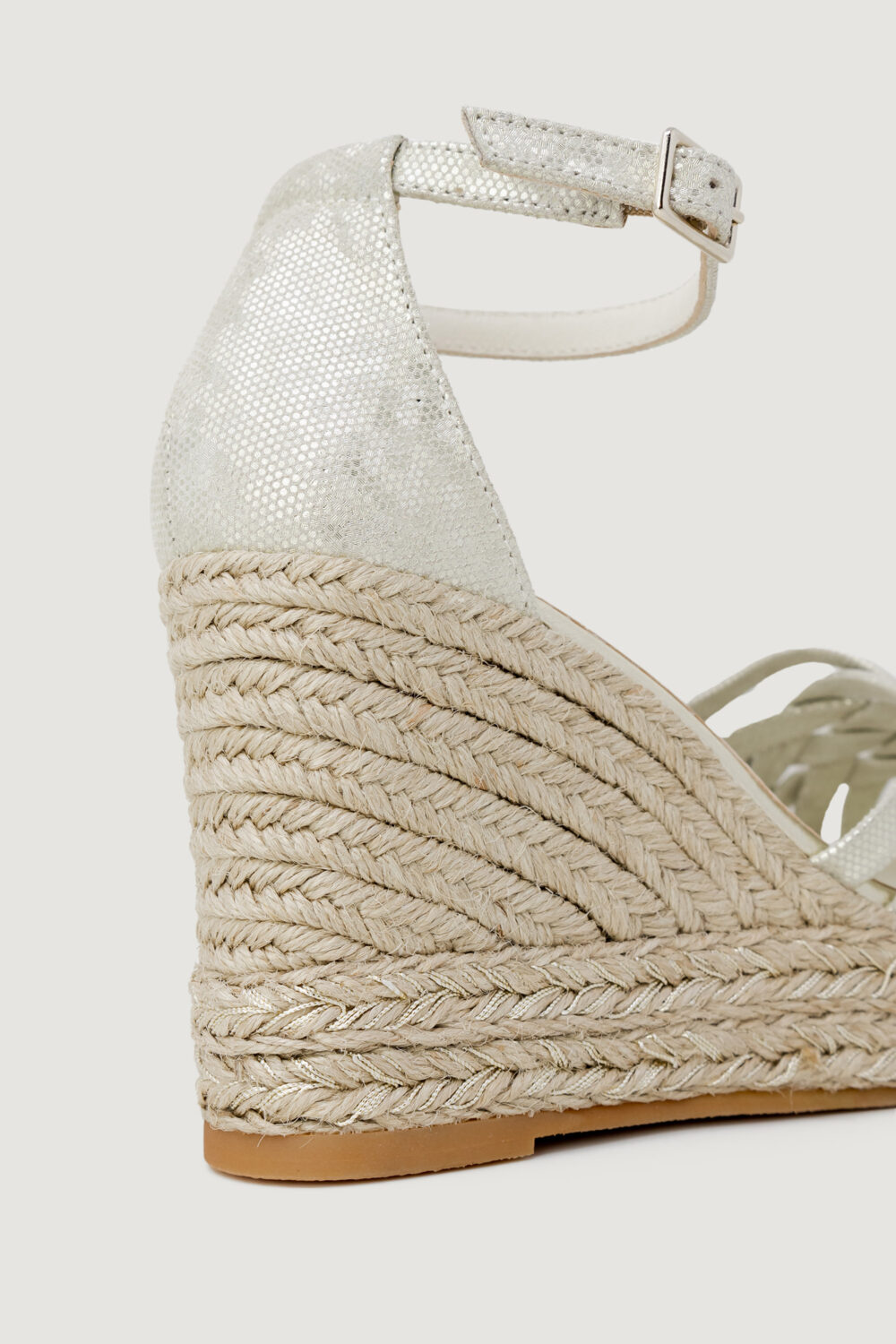 Scarpe con tacco Espadrilles ale afro espadrilles platino Platino - Foto 4