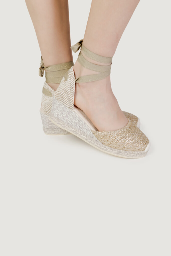 Scarpe con tacco Espadrilles roy rafia espadrilles platino Platino