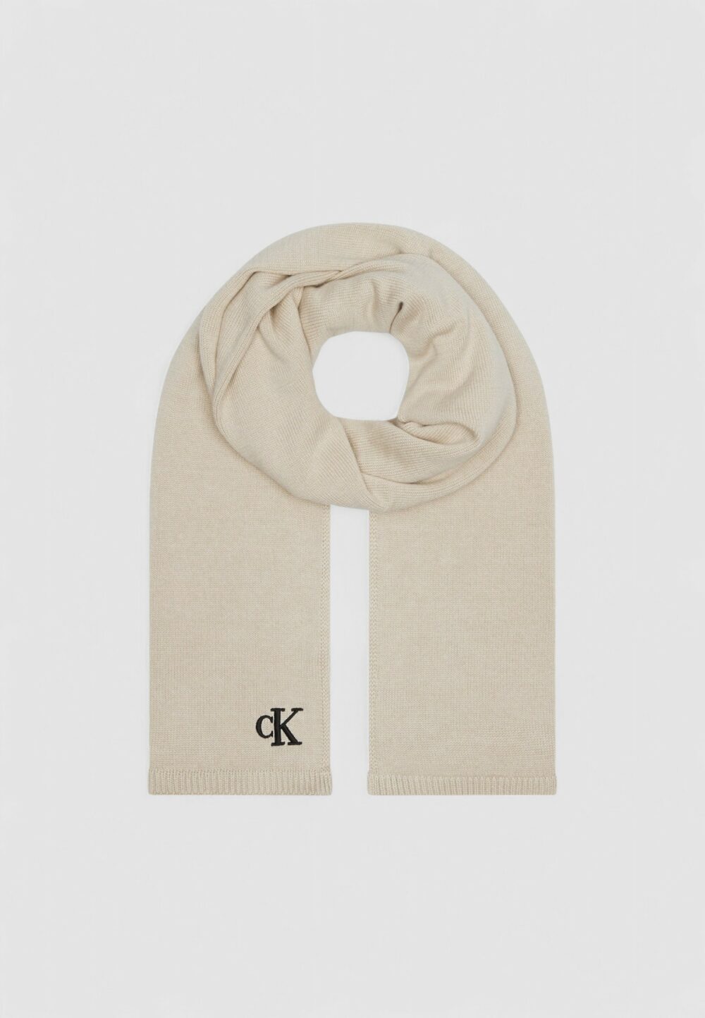 Sciarpa Calvin Klein seasonal pom pom scarf Beige - Foto 1