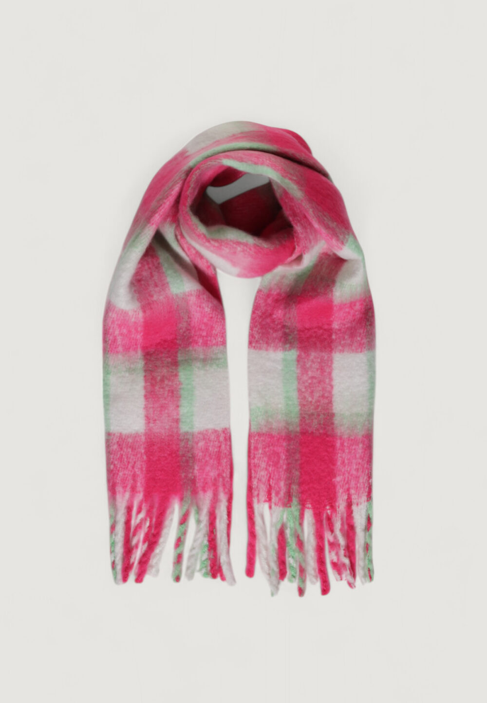 Sciarpa Only onlmia check scarf cc Rosa - Foto 1