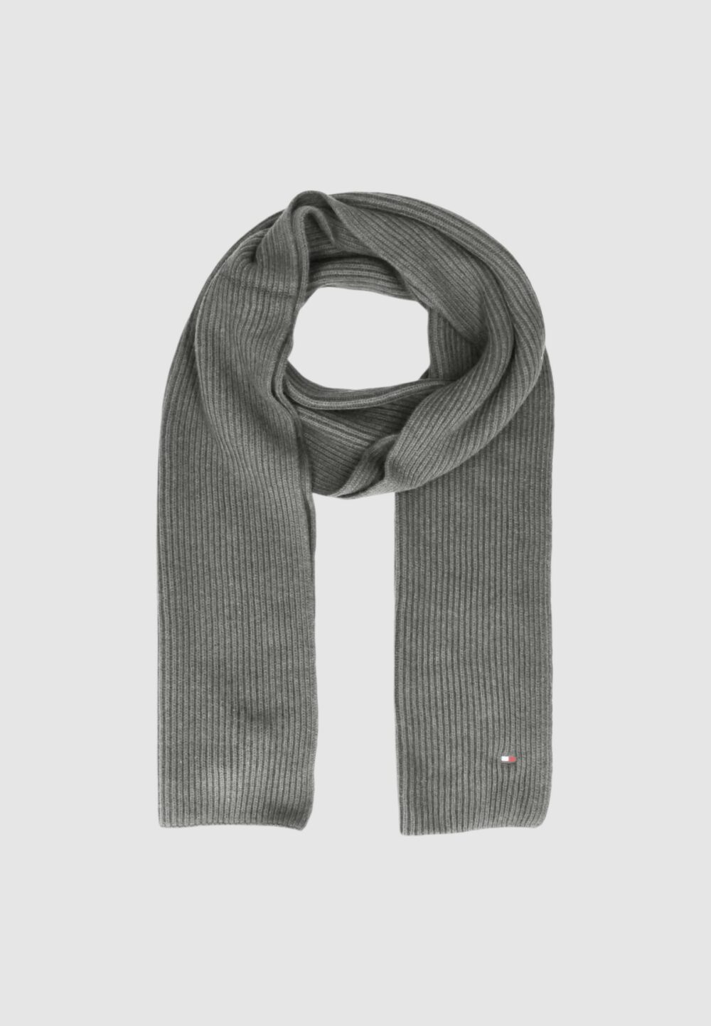 Sciarpa Tommy Hilfiger th flag pima cotton cash scarf Grigio - Foto 1