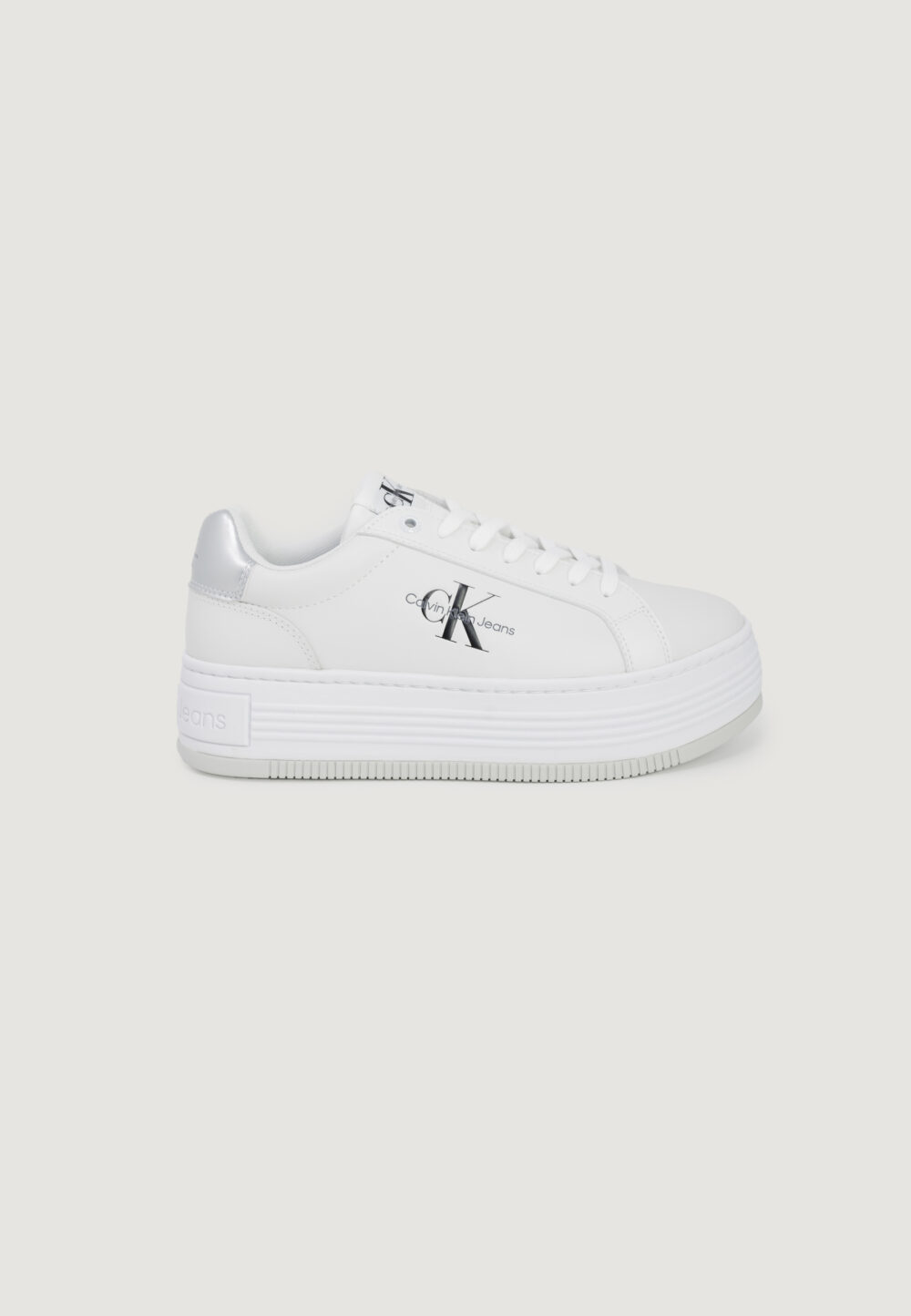 Sneakers Calvin Klein bold platf low lace Argento - Foto 1