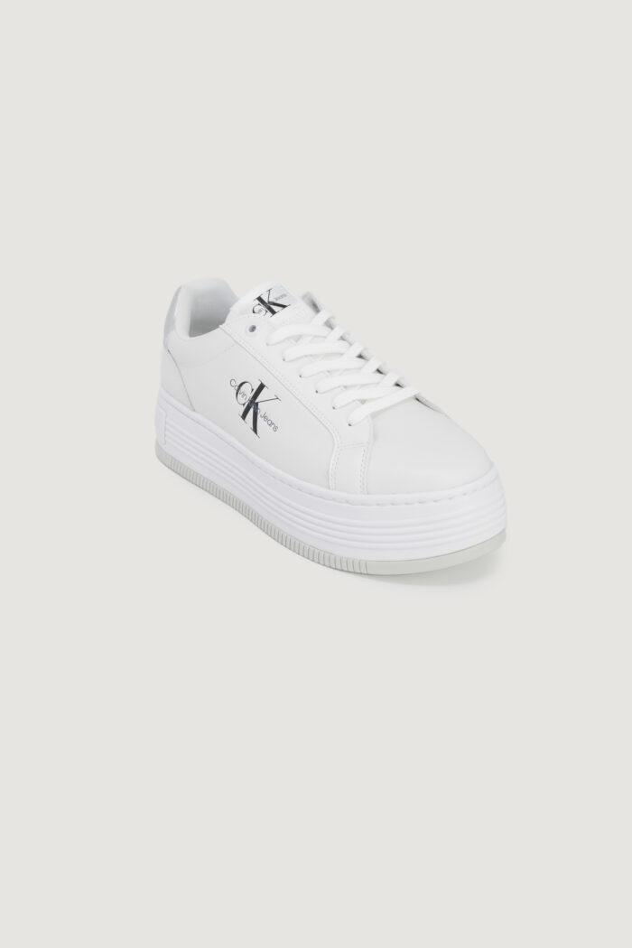 Sneakers Calvin Klein bold platf low lace Argento