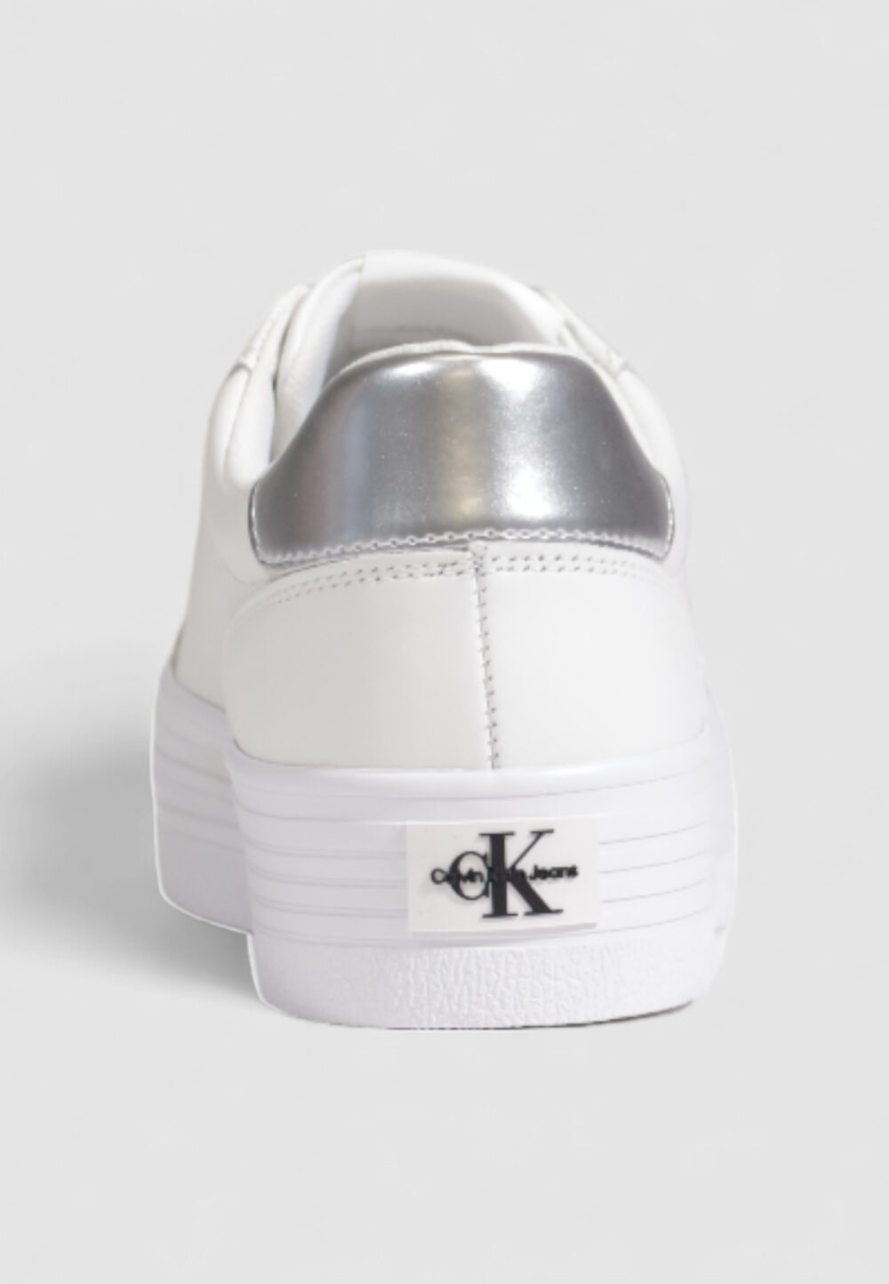 Sneakers Calvin Klein Jeans bold vulc flatf lace Argento - Foto 4