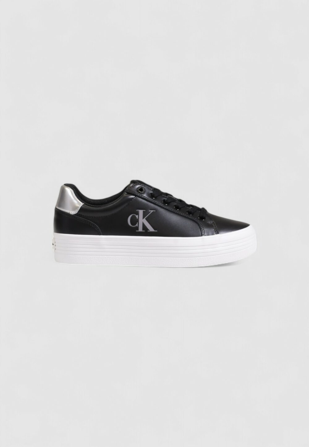 Sneakers Calvin Klein Jeans bold vulc flatf lace Nero - Foto 1