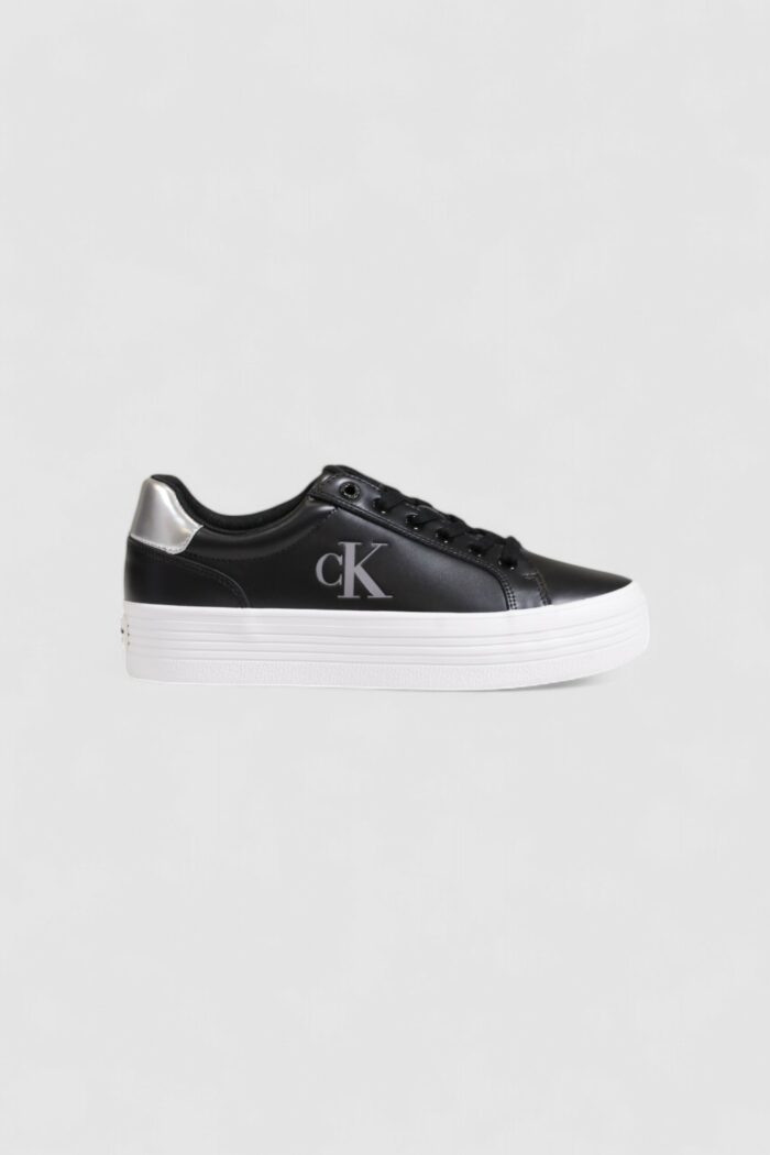 Sneakers Calvin Klein Jeans bold vulc flatf lace Nero