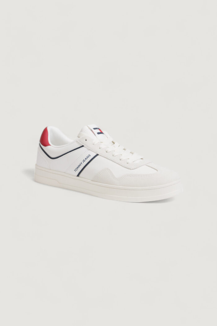 Sneakers Tommy Hilfiger Jeans tjm leather retro cu Bianco