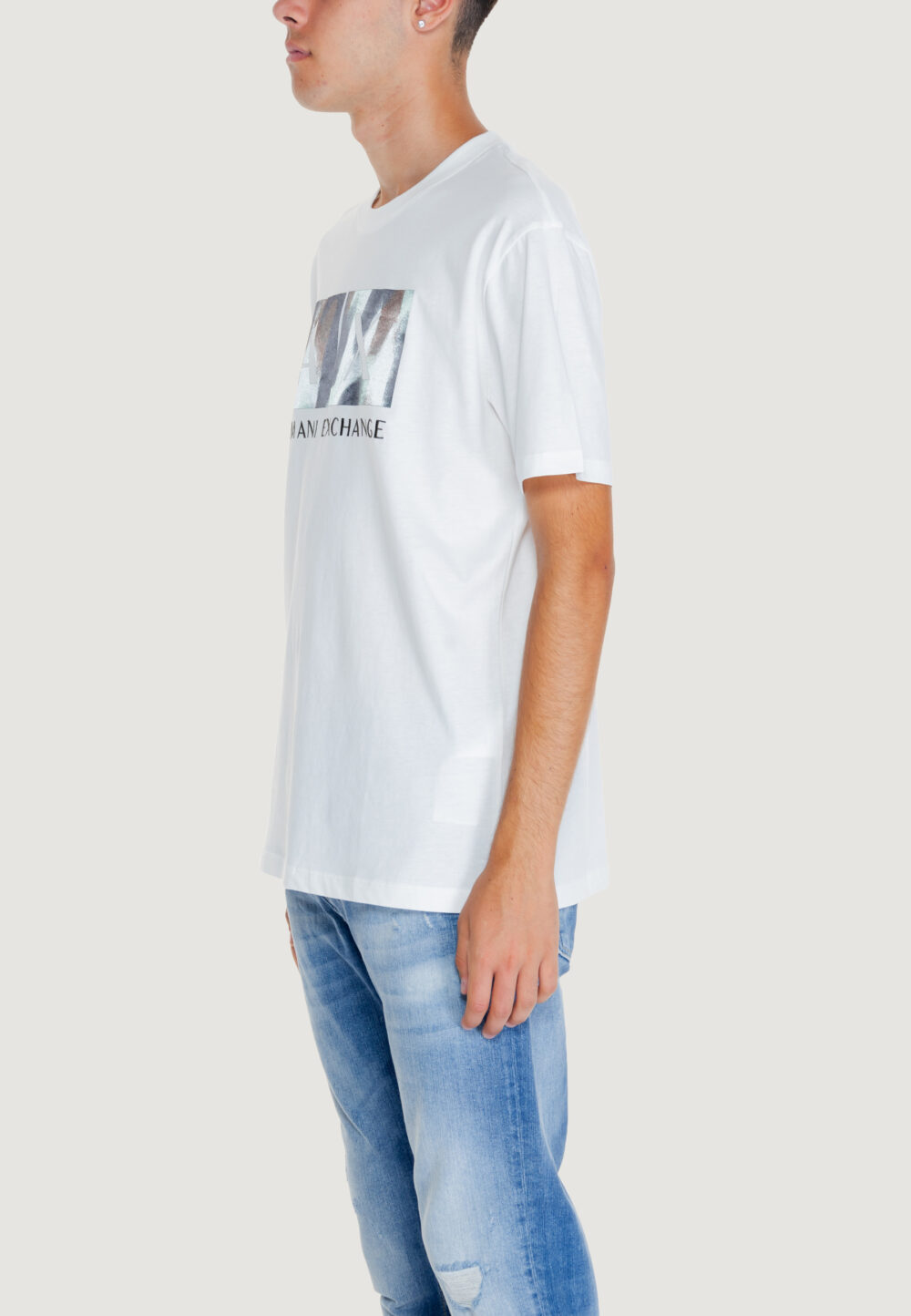 T-shirt Armani Exchange Bianco - Foto 3