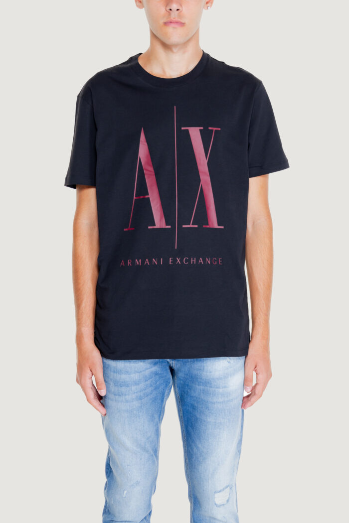 T-shirt Armani Exchange logo red Bordeaux