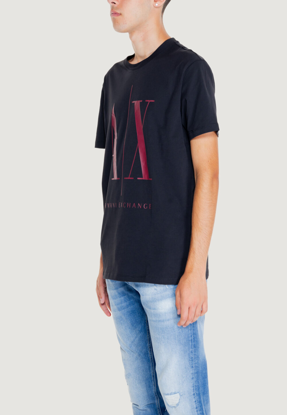 T-shirt Armani Exchange logo red Bordeaux - Foto 3