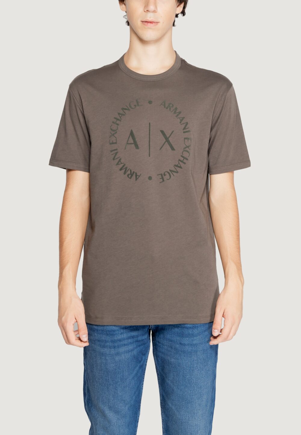 T-shirt Armani Exchange Marrone - Foto 2