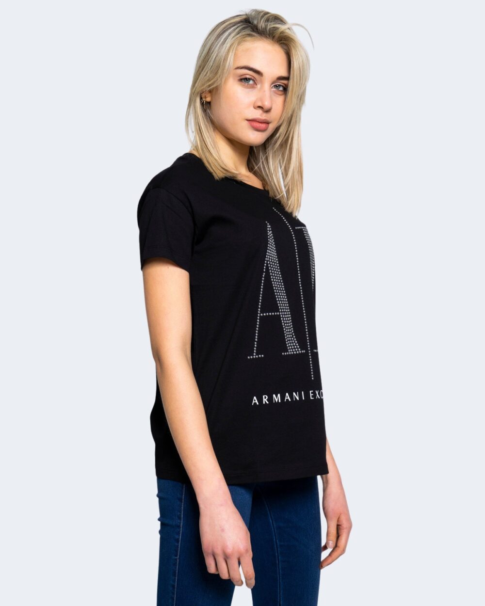 T-shirt Armani Exchange Nero - Foto 2