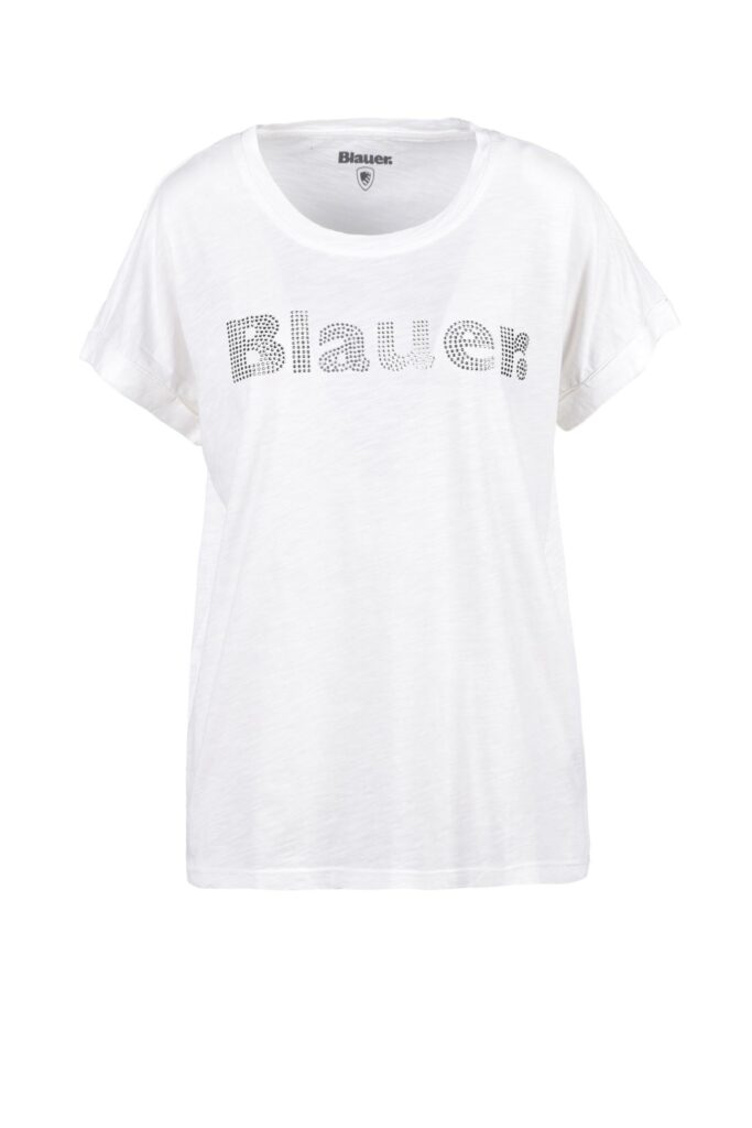 T-shirt Blauer.  Bianco