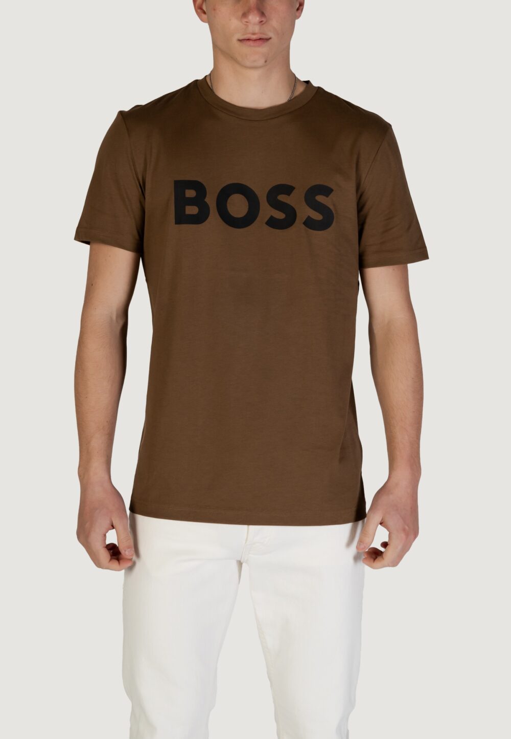 T-shirt Boss thinking 1 Marrone - Foto 3