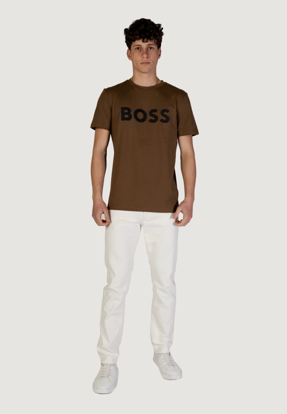 T-shirt Boss thinking 1 Marrone - Foto 6