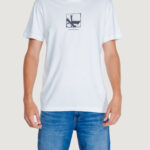 T-shirt Calvin Klein Jeans grid box tee Bianco - Foto 1