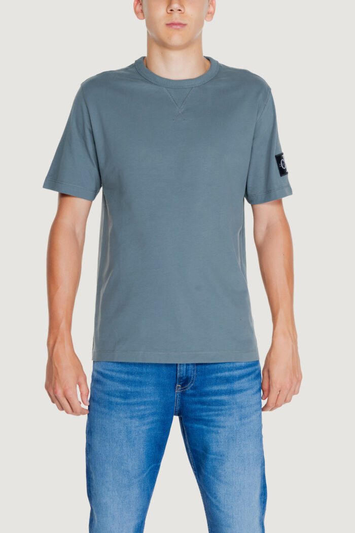 T-shirt Calvin Klein Jeans badge regular tee Grigio