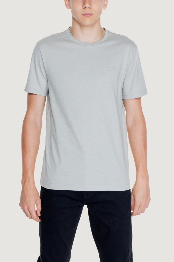 T-shirt Calvin Klein smooth cotton Grigio