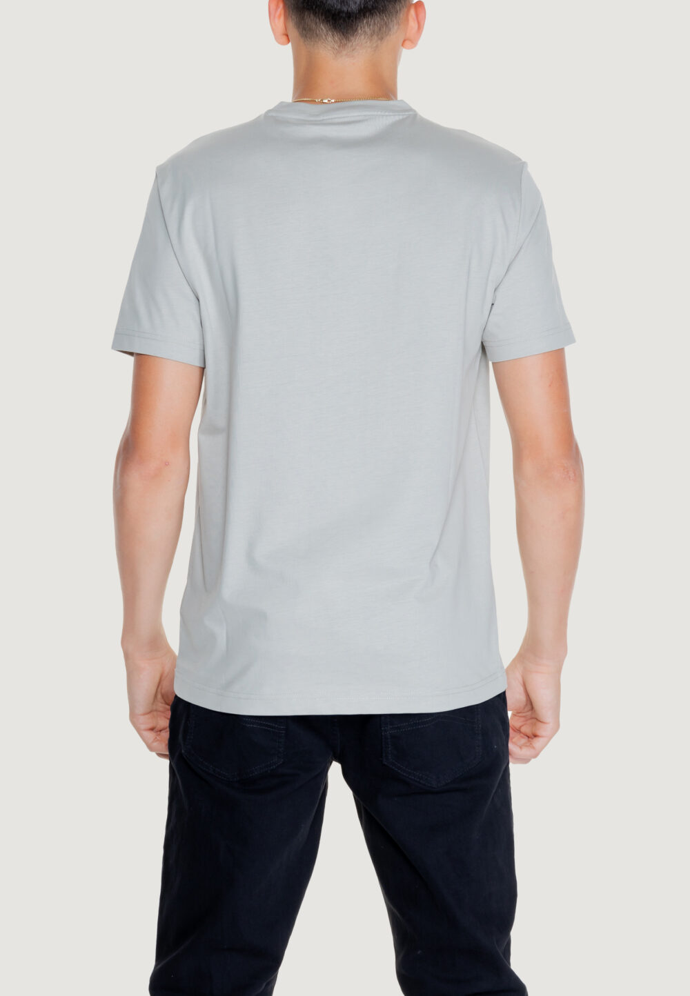 T-shirt Calvin Klein smooth cotton Grigio - Foto 2