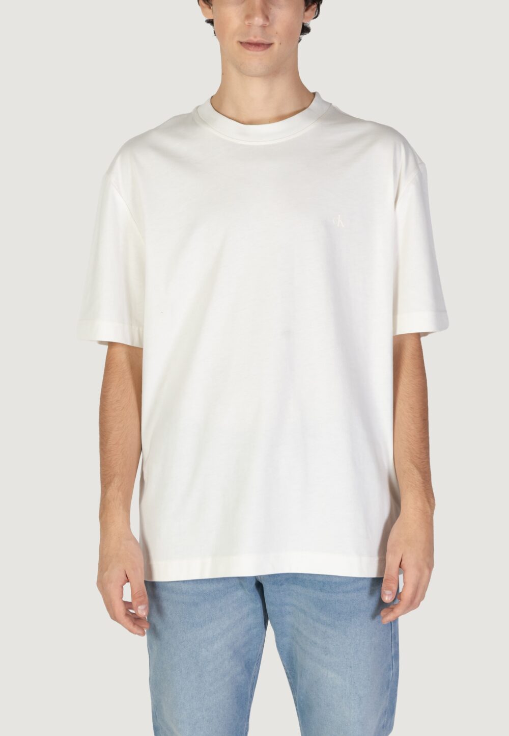 T-shirt Calvin Klein Jeans colorblock tee Beige - Foto 1