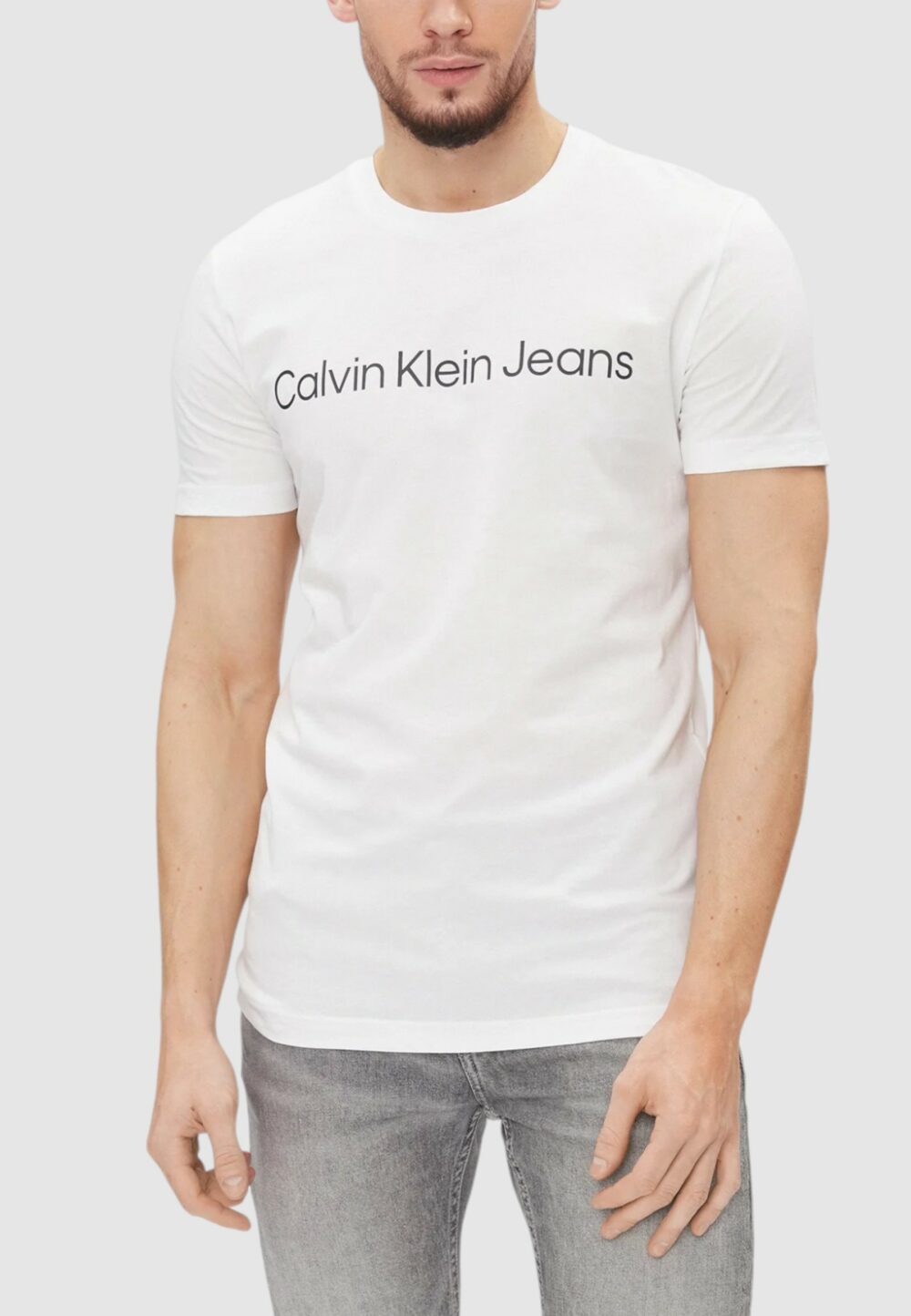 T-shirt Calvin Klein Jeans core institutional Bianco - Foto 1