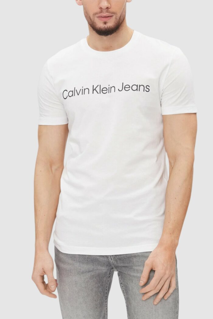 T-shirt Calvin Klein Jeans core institutional Bianco