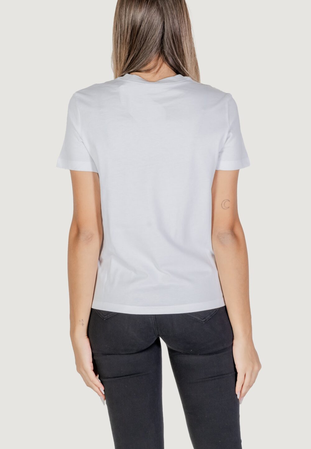 T-shirt Calvin Klein Jeans ss monologo archive Bianco - Foto 4