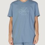 T-shirt Calvin Klein Jeans monologo applique Denim - Foto 1