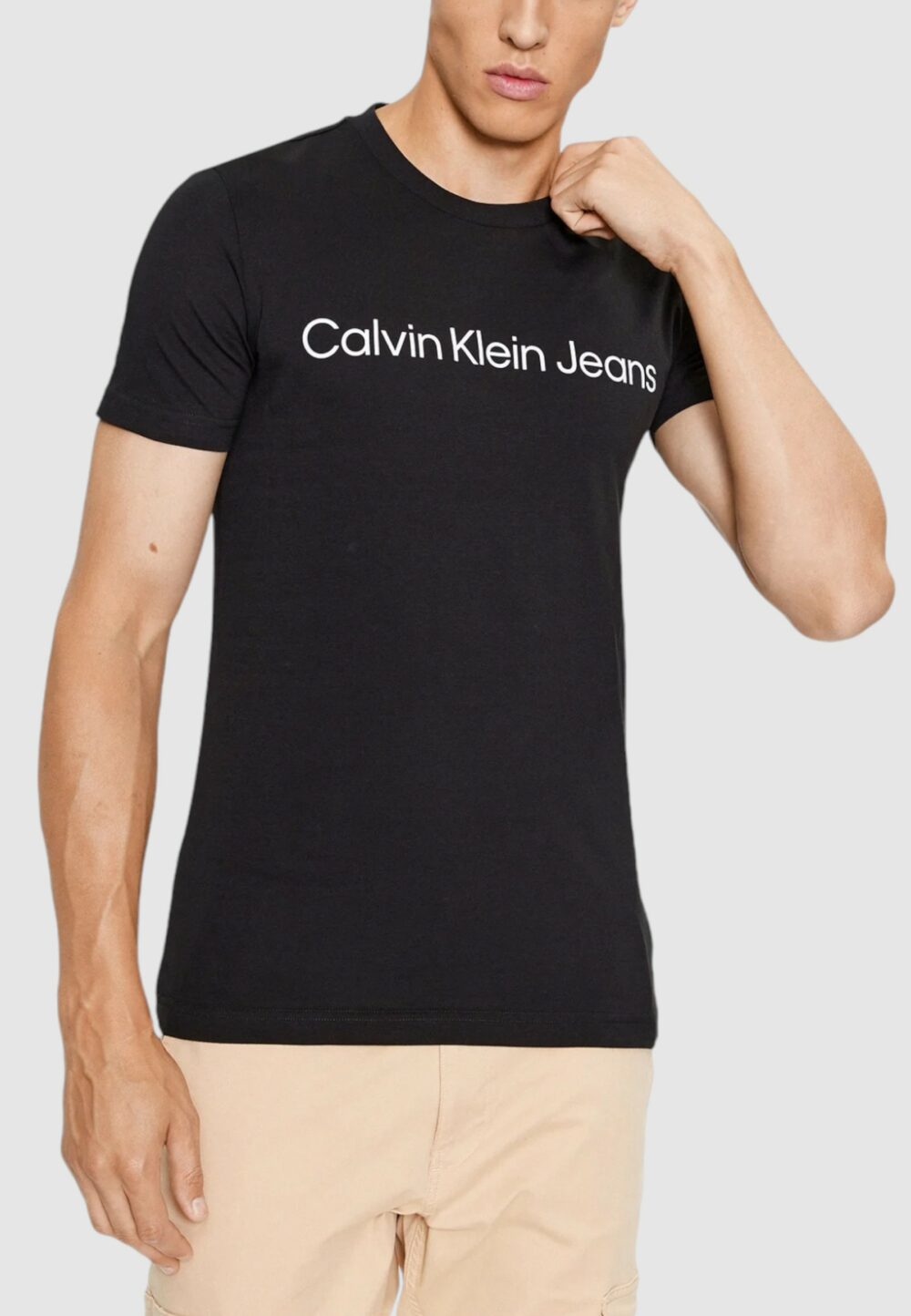 T-shirt Calvin Klein Jeans core institutional Nero - Foto 1